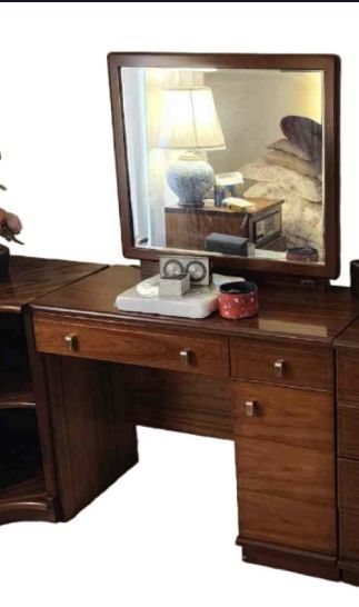 Solid Wood Vanity With Mirror