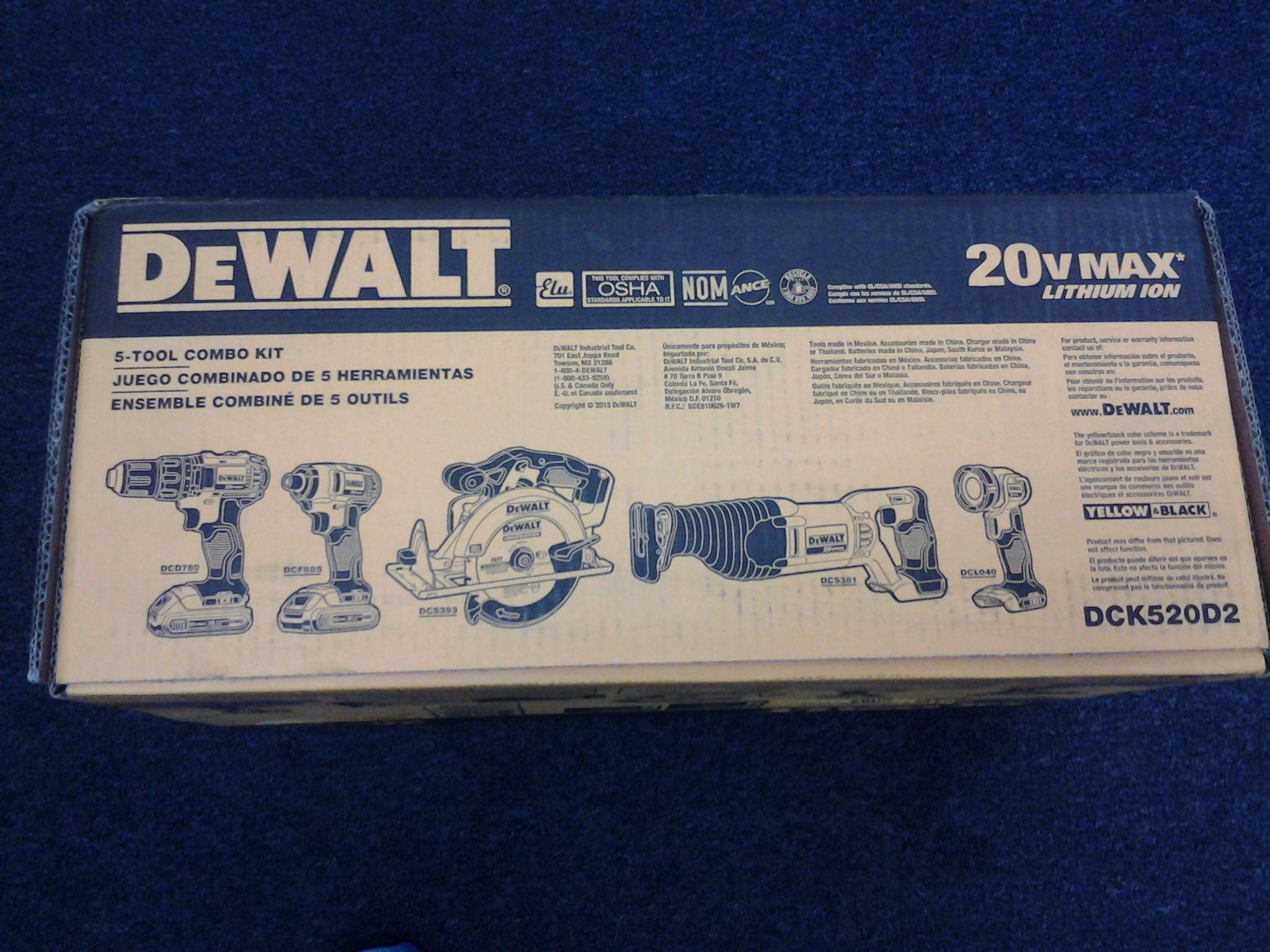 DEWALT 5 TOOL COMBO KIT DCK520D2 for Sale in Philadelphia PA OfferUp