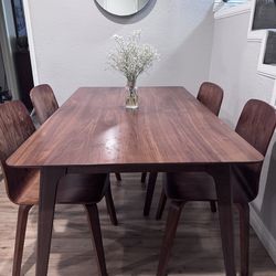 Dining table and chairs