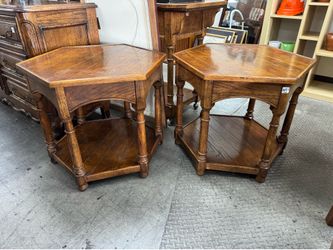 Set of 2 Vintage Side End Tables