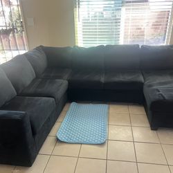 U Shaped Sectional Sofa Bed Pull Out Sleeper Couch With Storage Chaise