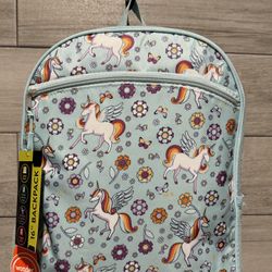 Youth Girls Unicorn Flowers Backpack