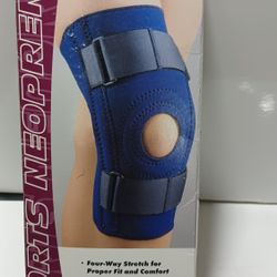FLA XS  Stabilizing Knee Support w/Spiral Stays & Horseshoe Stabilizer  XL Blue New