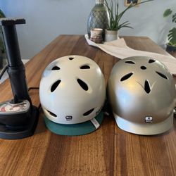 Bern Bicycle Helmets (M & M/L) + Bike Pump – Barely Used!