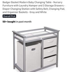 Baby Changing table W/ Some Wear On Paint W/ Keekaroo Changing Pad Included - Used But Good Condition 