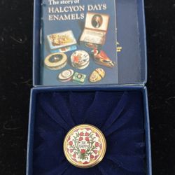 Collectible Halcyon Days Enamel Trinket Box “Be Happy”
