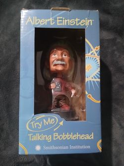 Albert Einstein Talking Bobble Head Figure Smithsonian Institution Brand 8"