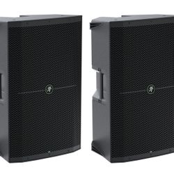 2 Pair Mackie Thumps 215xt With Bluetooth And Two Stands Included With Power Cables