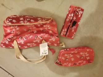 Matching purse, wallet & make- up bag
