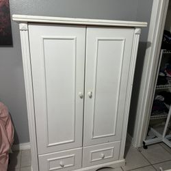 white tall dresser