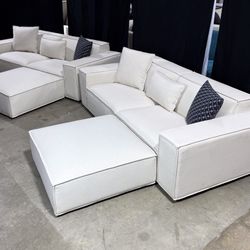 Rove Concepts Porter Sofa with Ottoman (Set of 2, Modern Felt Alesund)