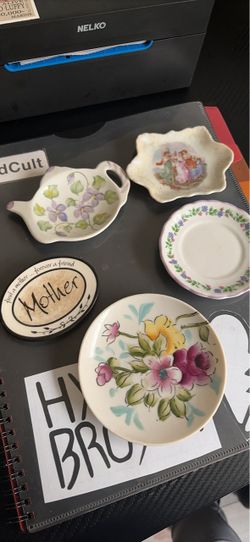 Vintage Ceramic Decorative Plates and Dishes Set