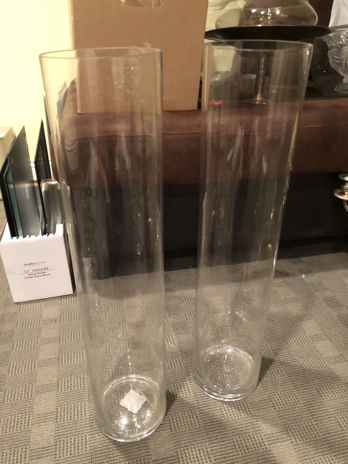 3 feet long glass vase