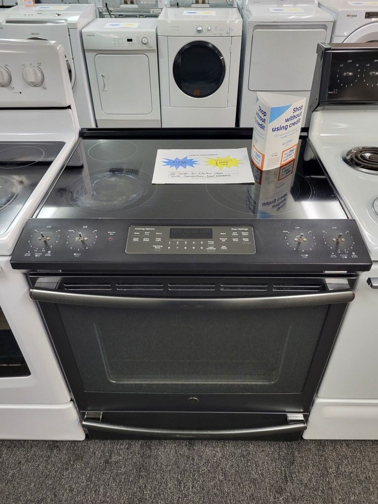 🎁Holiday Moving Sale! Nice GE Slide-In Electric Stove-Warranty Included 