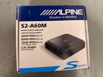 Alpine S2-A60M Mono Power Amplifier
