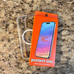 iPhone 15 Case And screen Protector