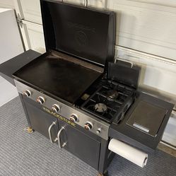 PLANCHA BLACKSTONE DE 29” CON CUBIERTA Y 2 QUEMADORES EXTRAS(GRIDDLE WITH SIDE BURNERS)