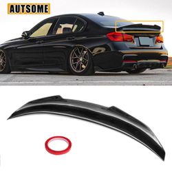 2013-2018 BMW SPOILER 3 Series, F30, F80 PSM STYLE HIGH KICK REAL CARBON FIBER TRUNK LID SPOILER WING.  REAL CARBON FIBER. HIGH QUALITY. DIRECT FITMEN