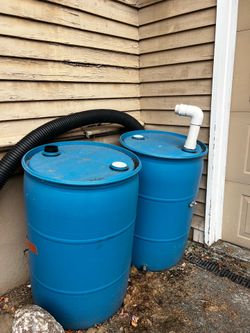 Rain water collection barrels