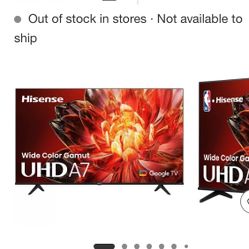 New Hisense 50" A7 Series LCD 4K Google TV  Read Description