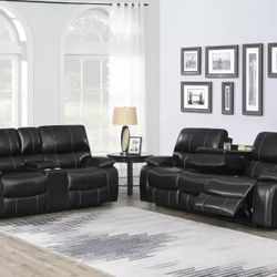 Black Motion Sofa And Loveseat 