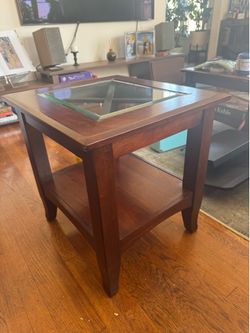 Wood Side End Table