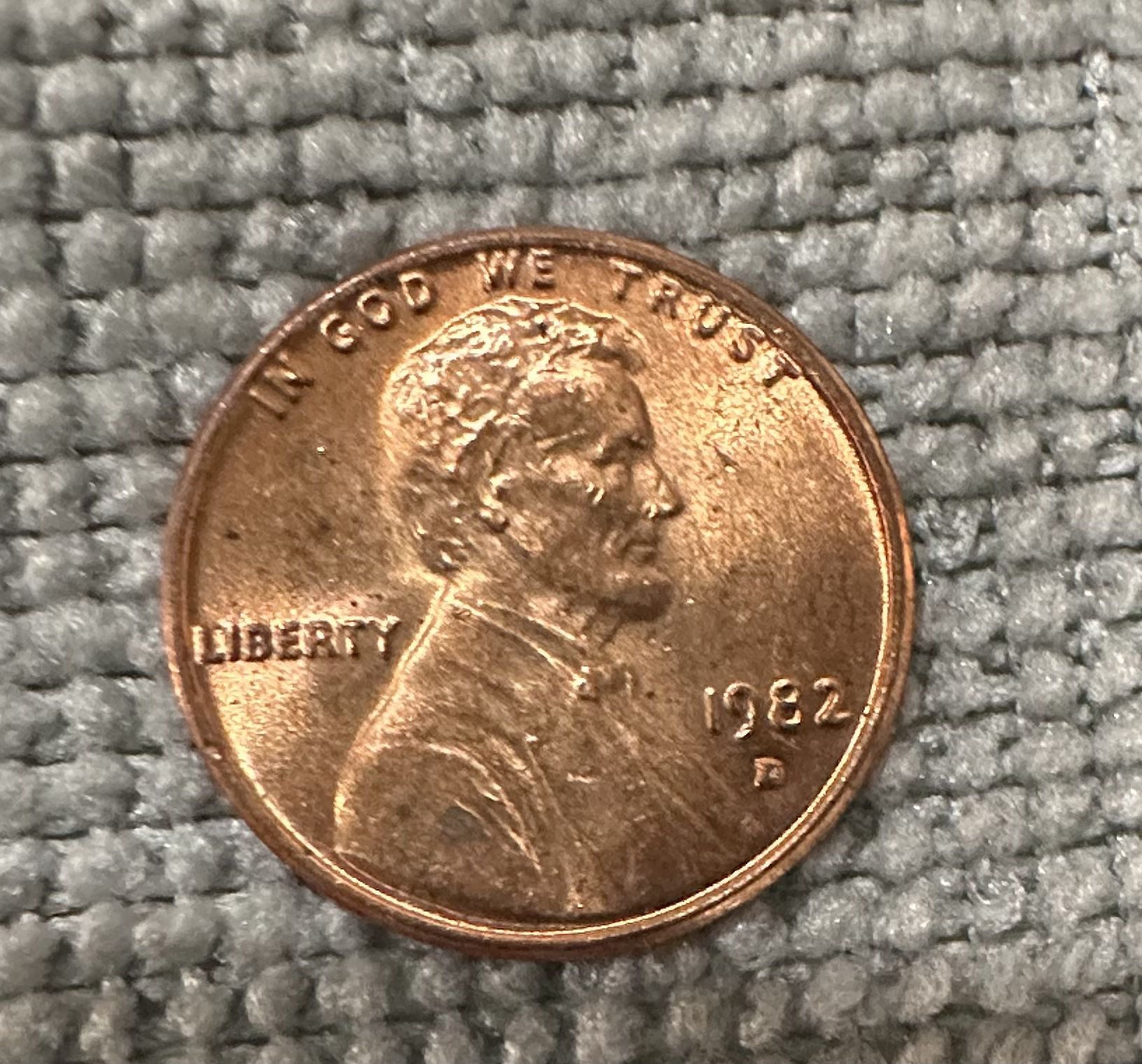 1982 Copper U.S. Penny 3.11 Grams 