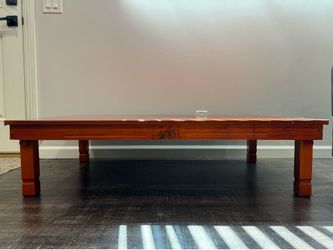 Korean Low Wooden Tea Table | Folding Legs | Solid Wood