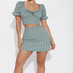 Sage skirt set (small-large)
