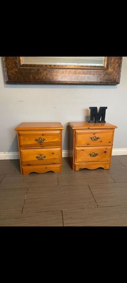 TWO SMALL NIGHTSTANDS