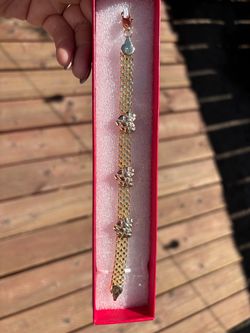 Gold-plated heart Chain Bracelet