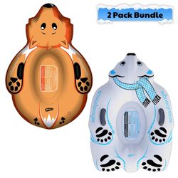 2 Pack Inflatable snow sleds