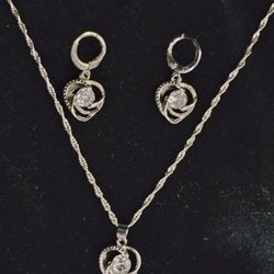 Silver Heart Detail set 