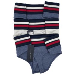Tommy Hilfiger set of 3 women’s cotton white/chambray thongs- NWT