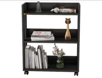 3-Tier Mobile Open Shelving Unit
