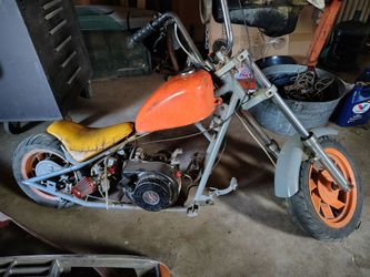 Built 212 custom mini chopper bike