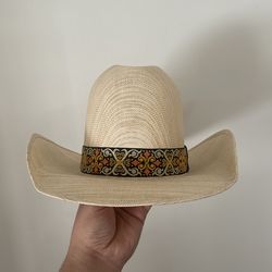 Cowboy hard spirit straw hat size 7