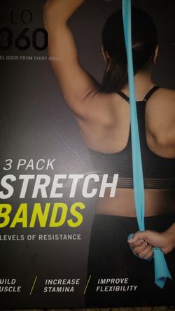 Flo 360 3 pack stretch bands 3 levels of resistance for Sale in Chino CA OfferUp