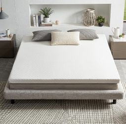 Recci Memory Foam Mattress Topper,  Mattress Topper Non-Slip Design with Removable & Washable Cover,, 3 “ twin