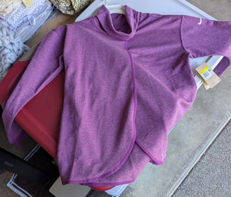 Nike Purple Long Sleeve Maternity Workout Pullover