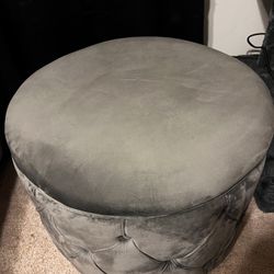 Gray Soft Ottoman