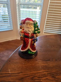 Thomas Paccino Classic Santa 10" tall Blown Glass
