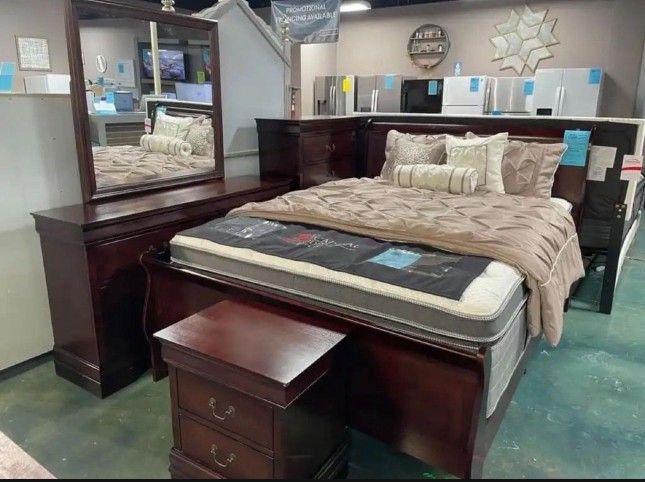 Brand New Beautiful Wooden Bedroom Set For Sale With Free Delivery And Cash On Delivery
