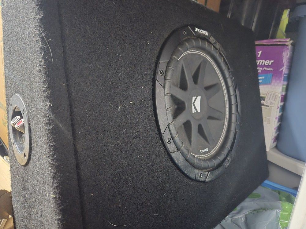 Kicker Ported Compact Slim 10" Subwoofer Enclosure Box
