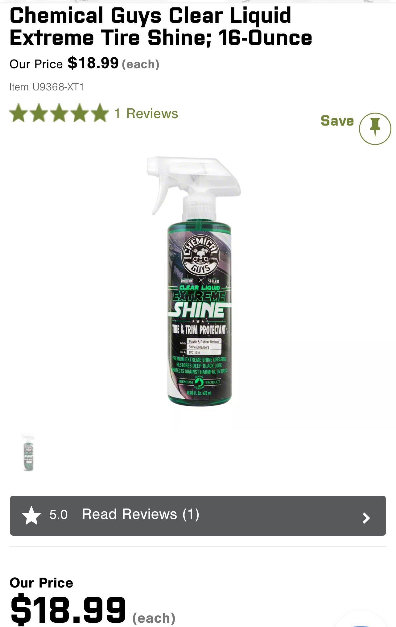Chemical Guys Extreme Tire Shine & Tire Applicator