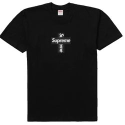 Supreme Cross Box Logo Tee Black Large
