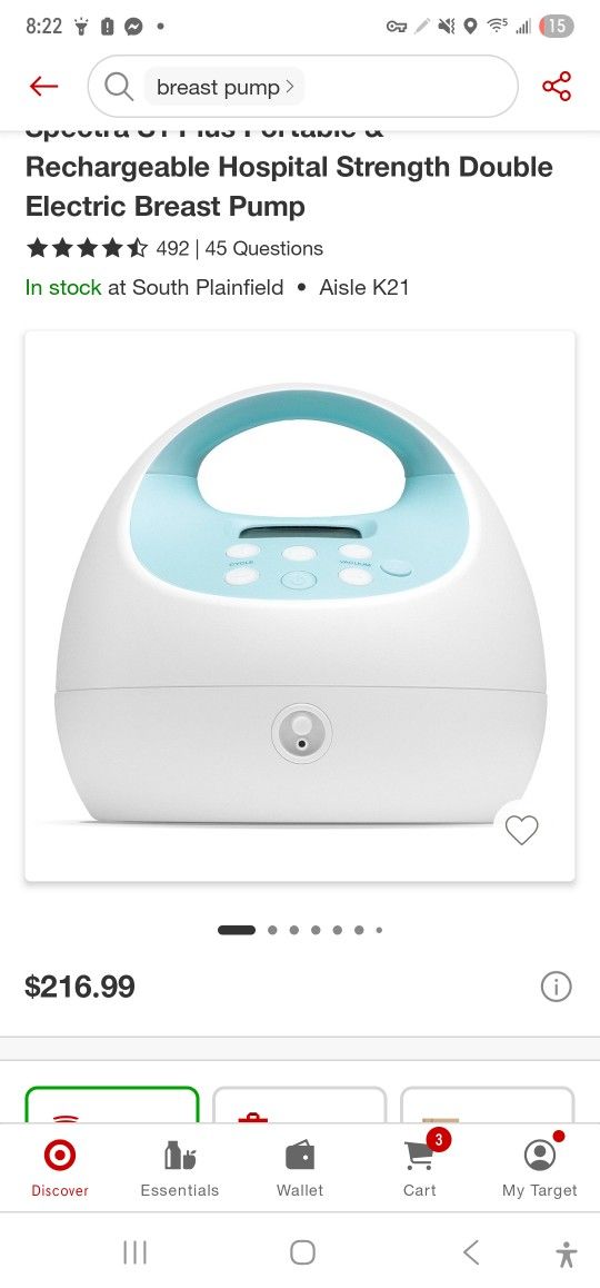 Spectra S1 Breast Pump Rechargeable