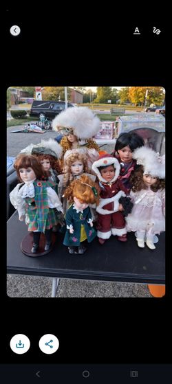 9 Porcelain Dolls