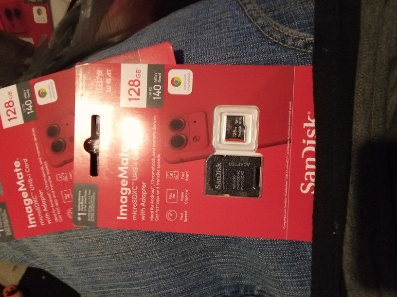 8 Of The 128GB Image mate MicroSDXC UHS-I CARD With Adapter