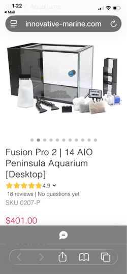 Fusion Pro 2 | 14 gsllon AIO Peninsula saltwater Aquarium all in one